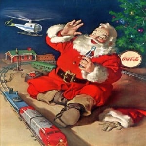 Santa, Coke and a train