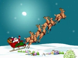 Santa and Reindeer