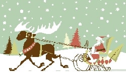 Santa and Snow and Sleigh